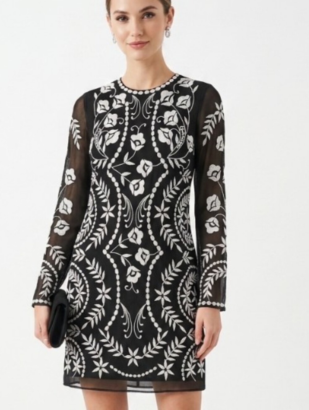 Luxury Brand: Needle & Thread Intricate Embroidered Mini Skirt